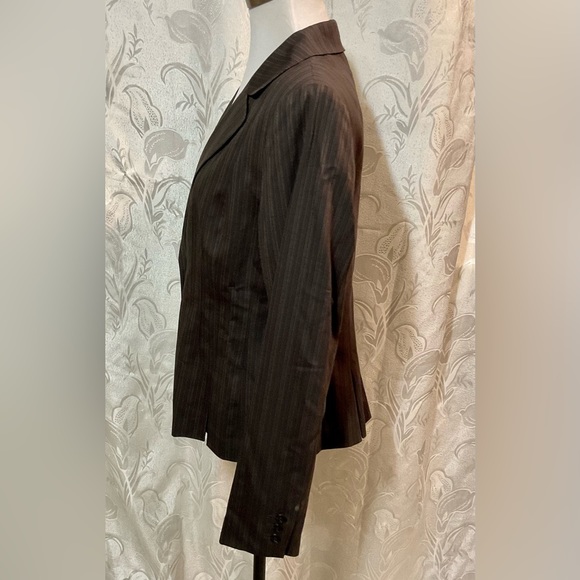 Laundry by Shelli Segal Brown Pinstripe Blazer - Picture 2 of 6